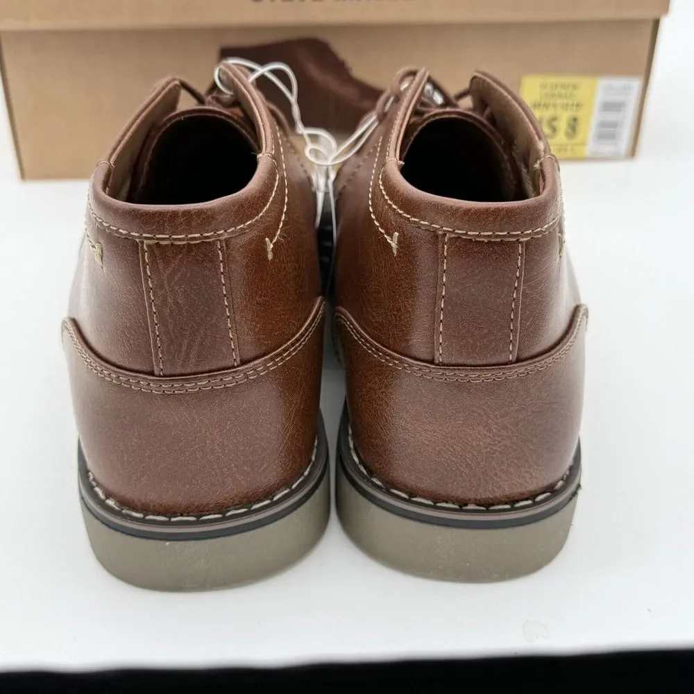 Men's Steve Madden P-Symin Chukka Boots Size 8 Cognac Ortholite Breathable Dress